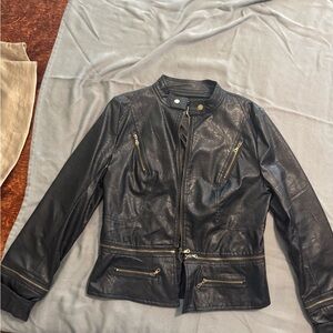 Black Leather Women's Jacket